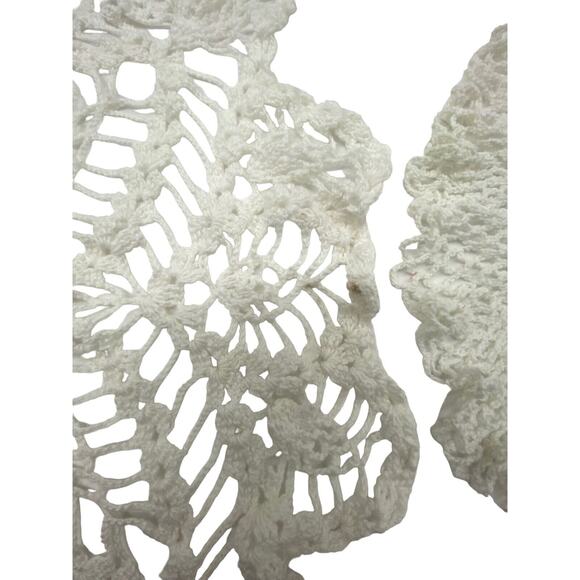Doilies Handmade Unique Crocheted Vintage Doily 1950’s lot. 2 Pieces - Picture 6 of 7